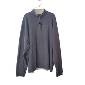 NWT Hathaway Sweater‎ 1/4 Zip Pullover Gray Long Sleeve Size XXL NEW